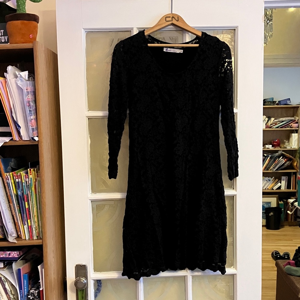 Elegant Black Lace Maternity Dress